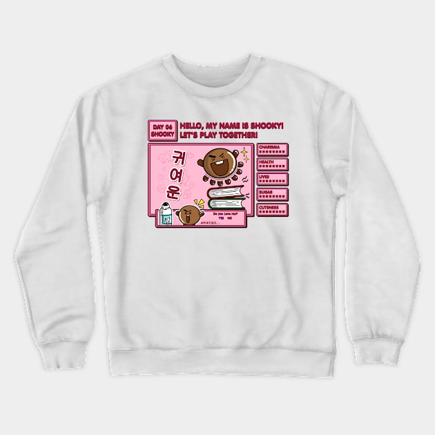 BT21- Shooky Game Style Crewneck Sweatshirt by Innsmouth